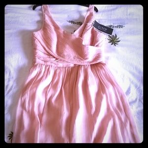 Pink Chiffon Bridesmaid J Crew Dress